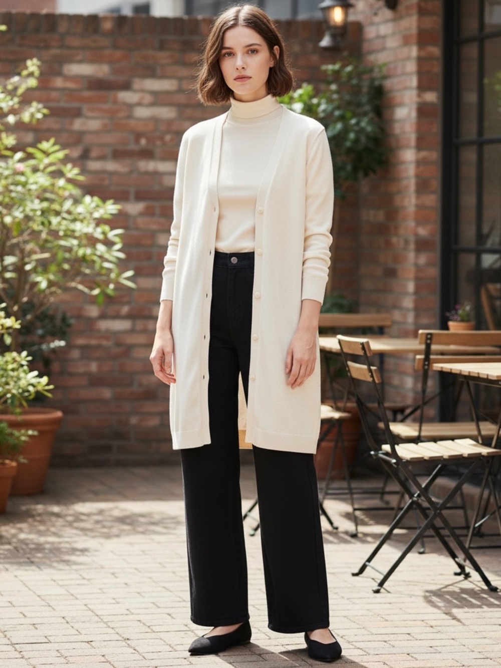 Soft‎ by Naadam cashmere blend long cardigan size L